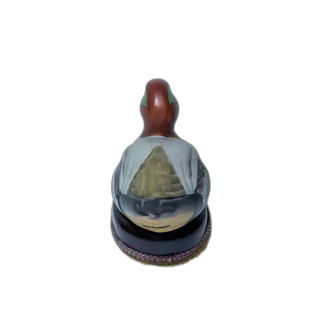 Vintage Jasco Duck Lint Roll Remover Brush  Ceramic Mallard Drake Decoy Figurine